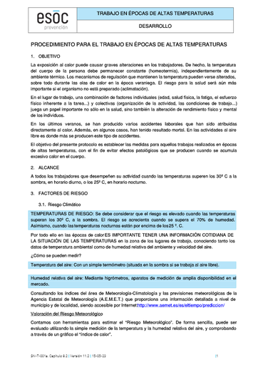 SN-T-001_Capitulo 8.2_Procedimiento_Calor